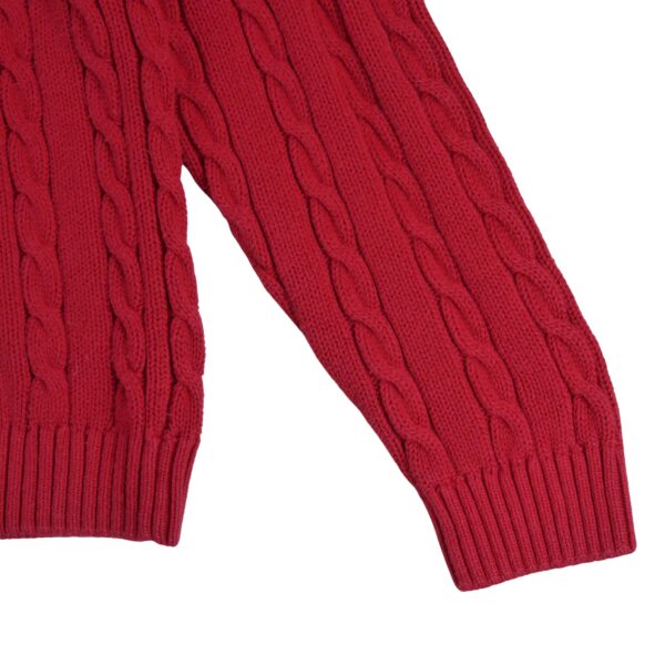Pull homme manches longues rouge Chaps Col Rond QWE0581