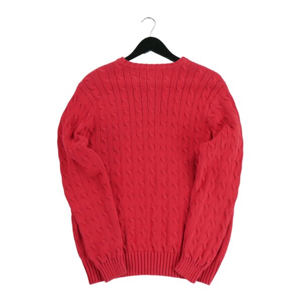 Pull homme manches longues rouge Polo Ralph Lauren Col Rond QWE3338