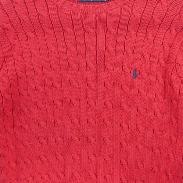 Pull homme manches longues rouge Polo Ralph Lauren Col Rond QWE3338