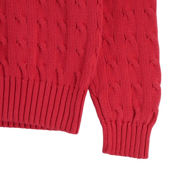Pull homme manches longues rouge Polo Ralph Lauren Col Rond QWE3338