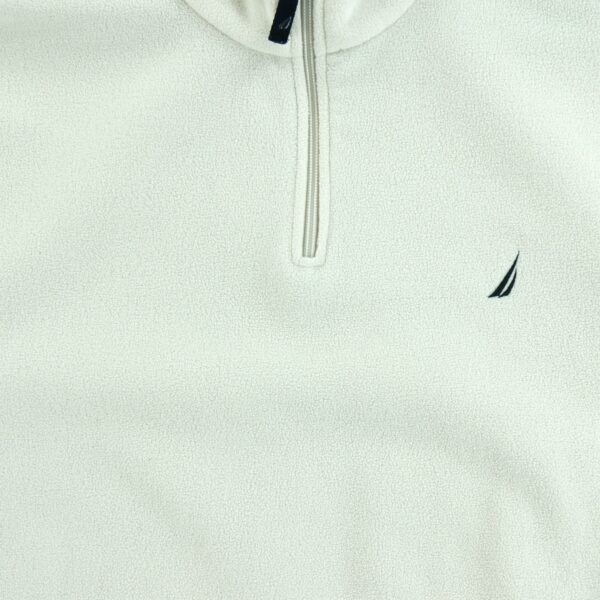 Pull polaires homme manches longues blanc Nautica Col Montant QWE0437