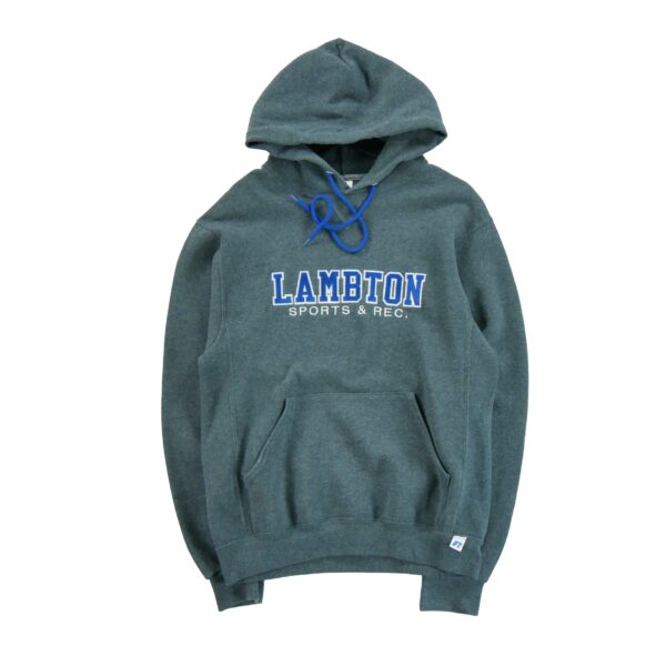 Sweat a capuche homme manches longues gris Russell Athletic Motif imprime Col Rond QWE3529