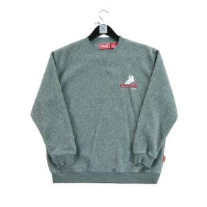 Sweat femme manches longues gris Vintage Col Rond QWE3196