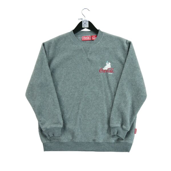 Sweat femme manches longues gris Vintage Col Rond QWE3196