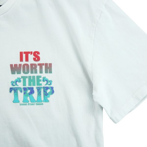 T shirt manches courtes homme blanc Stussy Motif imprime Col Rond QWE3176