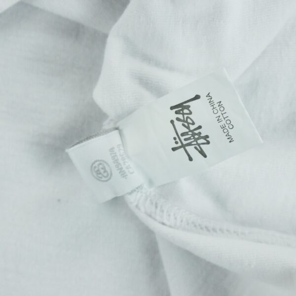 T shirt manches courtes homme blanc Stussy Motif imprime Col Rond QWE3176