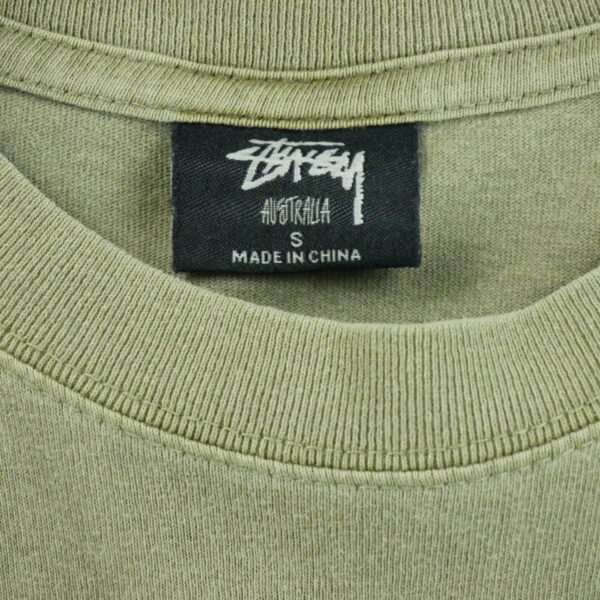 T shirt manches courtes homme kaki Stussy Motif imprime Col Rond QWE3516