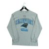 T shirt manches longues homme gris NFL Team Apparel Motif imprime Col Rond Equipe Carolina Panthers QWE0216