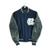 Veste en cuir homme manches longues marine NCAA Col Rond Equipe North Carolina State QWE0389