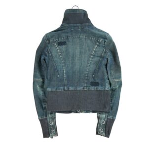 Veste en jean femme manches longues bleu Armani Exchange Col Montant QWE1233