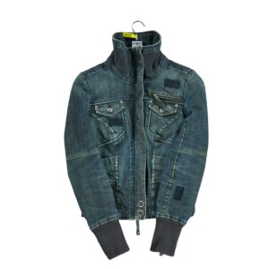 Veste en jean femme manches longues bleu Armani Exchange Col Montant QWE1233