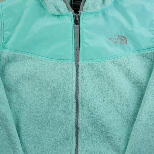Veste polaires enfant manches longues turquoise The North Face Col Rond QWE3382