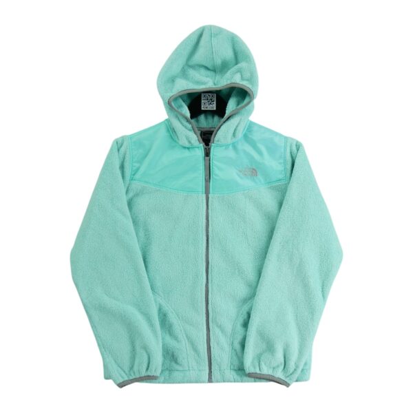 Veste polaires enfant manches longues turquoise The North Face Col Rond QWE3382