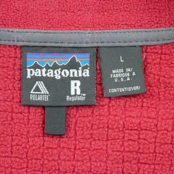 Veste polaires homme manches longues rouge Patagonia Col Montant QWE3202