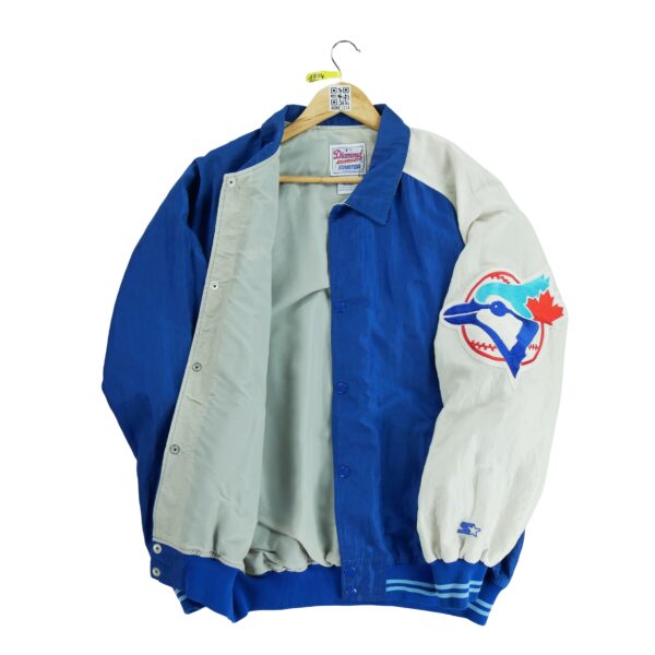 Blouson homme manches longues bleu Starter Col Harrington Equipe Toronto Blue Jays QWE1374