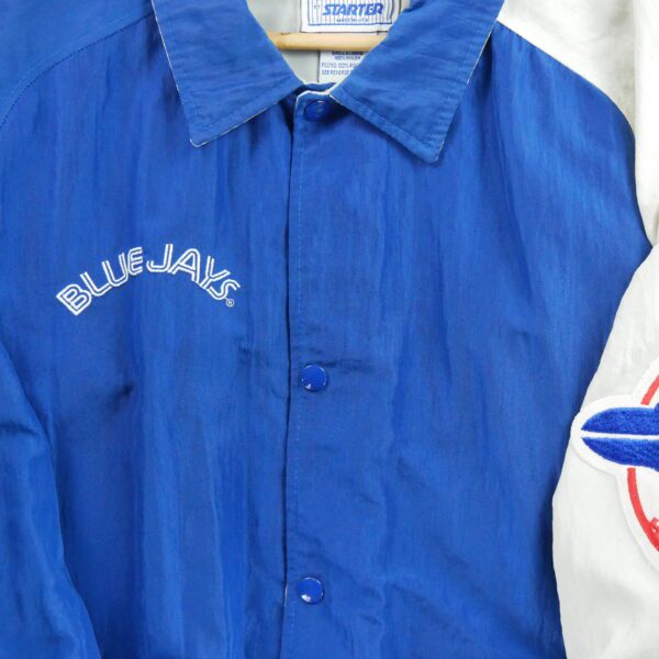 Blouson homme manches longues bleu Starter Col Harrington Equipe Toronto Blue Jays QWE1374