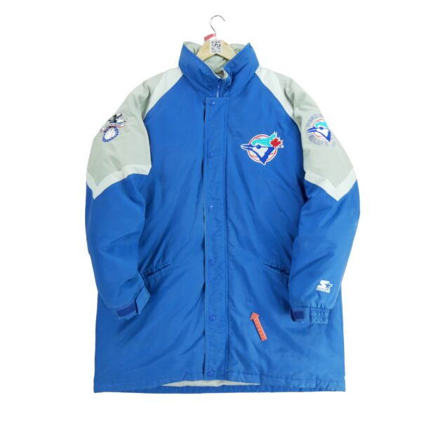 Blouson homme manches longues bleu Starter Col Montant Equipe Toronto Blue Jays