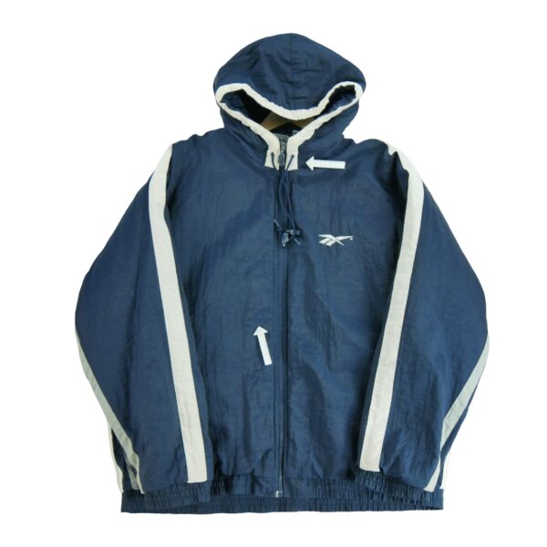 Blouson homme manches longues marine Reebok Col Montant