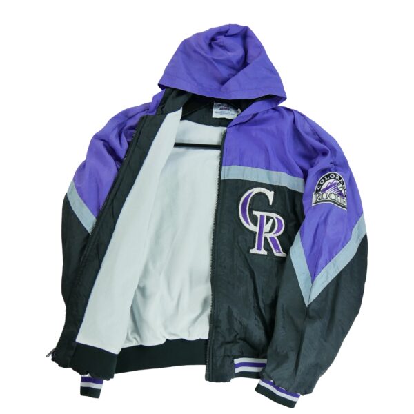Blouson homme manches longues noir MLB Col Montant Equipe Rockies du Colorado