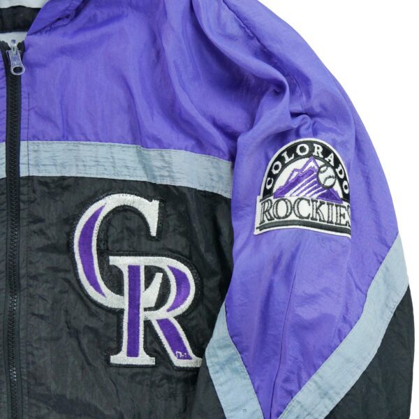 Blouson homme manches longues noir MLB Col Montant Equipe Rockies du Colorado