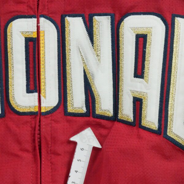 Blouson homme manches longues rouge Majestic Motif imprime Col Montant Equipe Washington Nationals