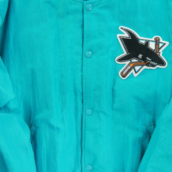 Blouson homme manches longues turquoise Starter Equipe Sharks de San Jose