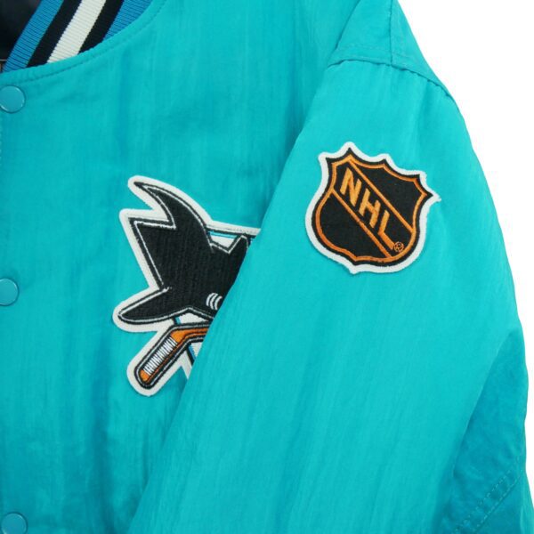Blouson homme manches longues turquoise Starter Equipe Sharks de San Jose