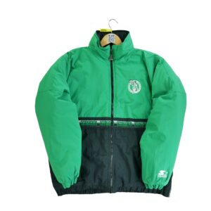 Blouson homme manches longues vert Starter Col Montant Equipe Boston Celtics