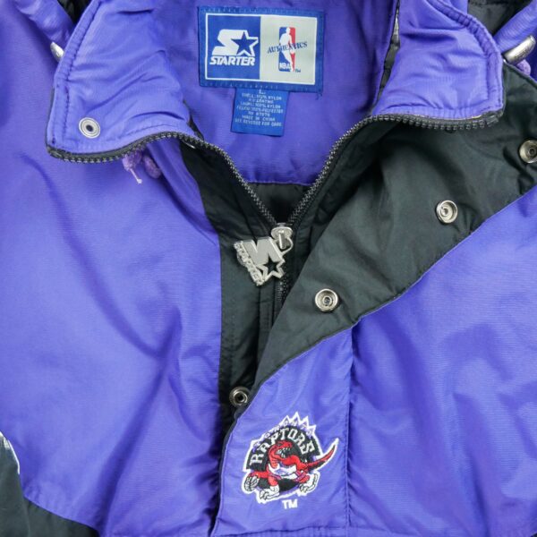 Blouson homme manches longues violet Starter Motif imprime Col Montant Equipe Toronto Raptors