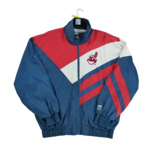 Coupe vent homme manches longues marine MLB Col Montant Equipe Cleveland Guardians