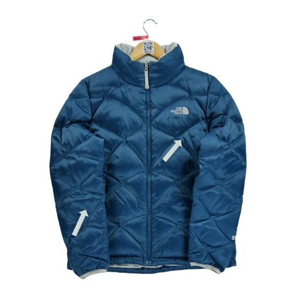 Doudoune femme manches longues bleu The North Face Col Montant
