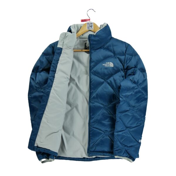 Doudoune femme manches longues bleu The North Face Col Montant