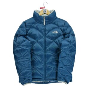 Doudoune femme manches longues bleu The North Face Col Montant
