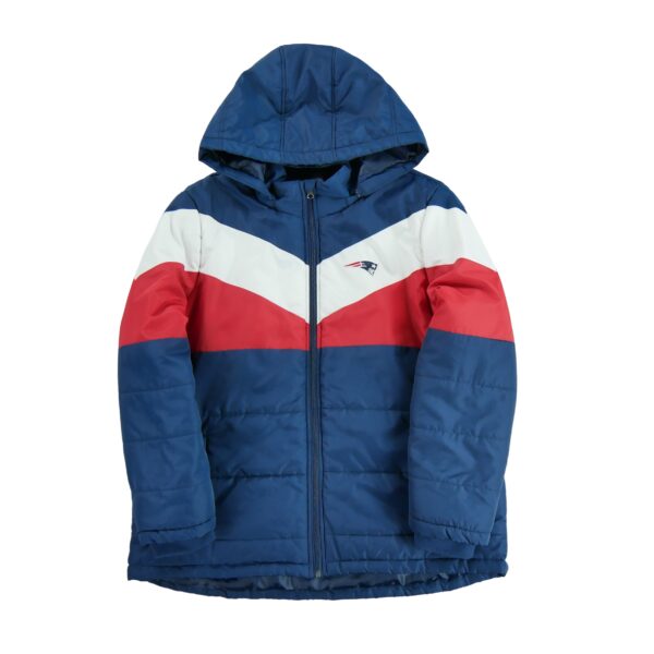 Doudoune femme manches longues marine NFL Col Montant Equipe New England Patriots QWE0044