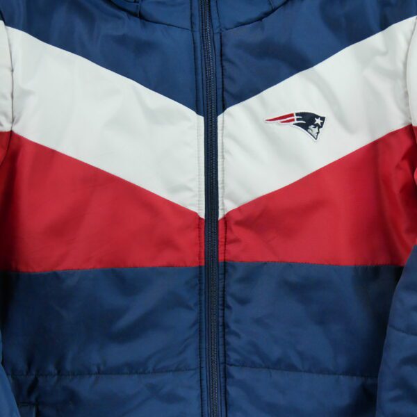 Doudoune femme manches longues marine NFL Col Montant Equipe New England Patriots QWE0044