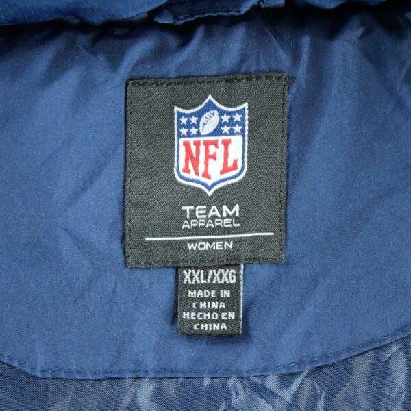 Doudoune femme manches longues marine NFL Col Montant Equipe New England Patriots QWE0044