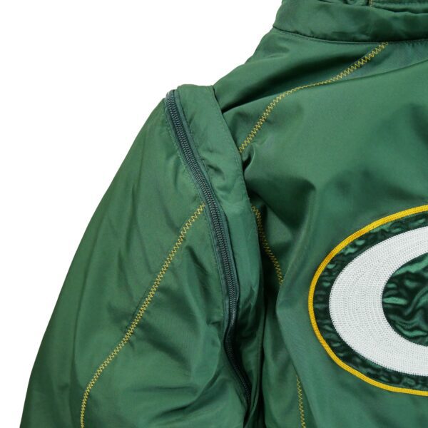 Doudoune femme manches longues vert Reebok Col Montant Equipe Green Bay Packers QWE1351