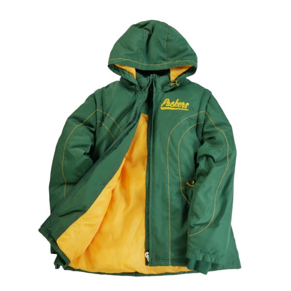 Doudoune femme manches longues vert Reebok Col Montant Equipe Green Bay Packers QWE1351