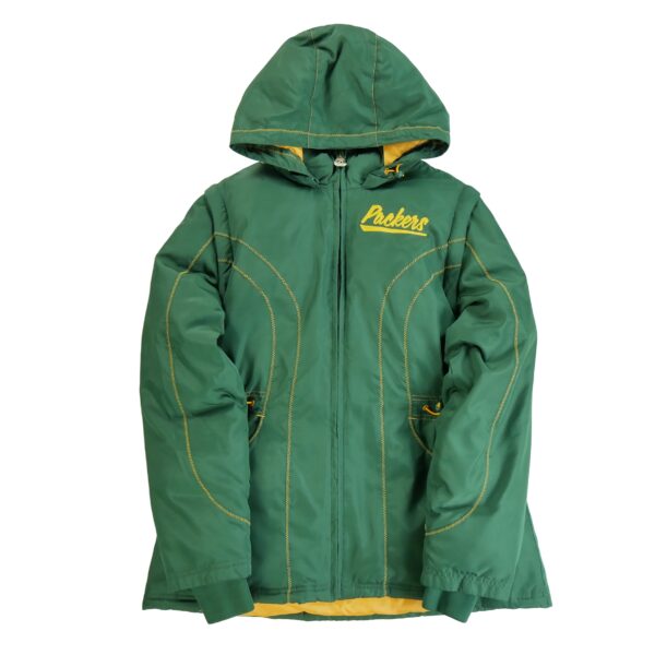 Doudoune femme manches longues vert Reebok Col Montant Equipe Green Bay Packers QWE1351