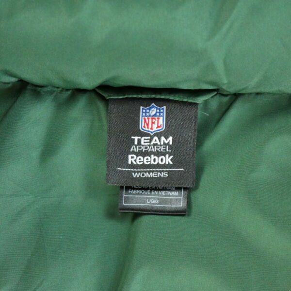 Doudoune femme manches longues vert Reebok Col Montant Equipe Green Bay Packers QWE1351