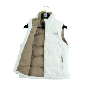 Doudoune femme sans manches blanc The North Face Col Montant QWE1333