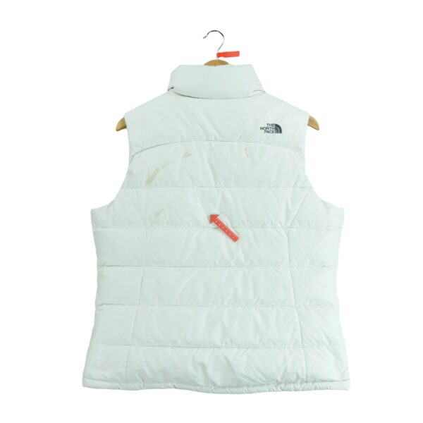 Doudoune femme sans manches blanc The North Face Col Montant QWE2130
