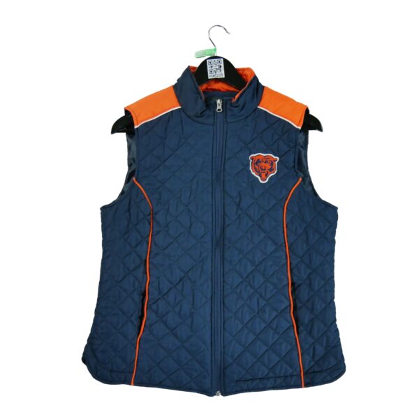 Doudoune femme sans manches marine NFL Team Apparel Col Montant Equipe Chicago Bears
