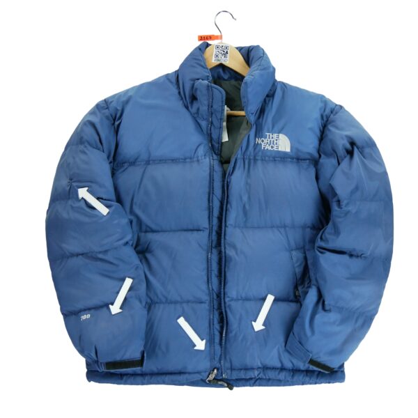 Doudoune homme manches longues bleu The North Face Col Montant