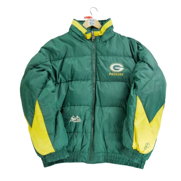 Doudoune homme manches longues vert NFL Col Montant Equipe Green Bay Packers