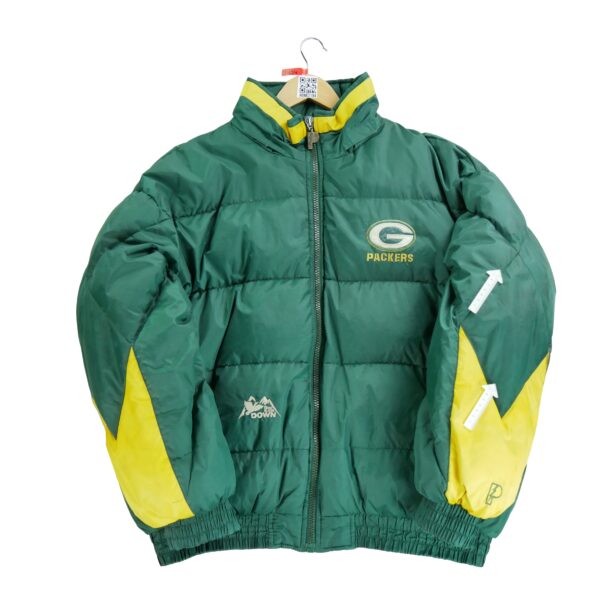 Doudoune homme manches longues vert NFL Col Montant Equipe Green Bay Packers
