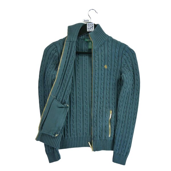 Gilet femme manches longues bleu Polo Ralph Lauren Col Montant