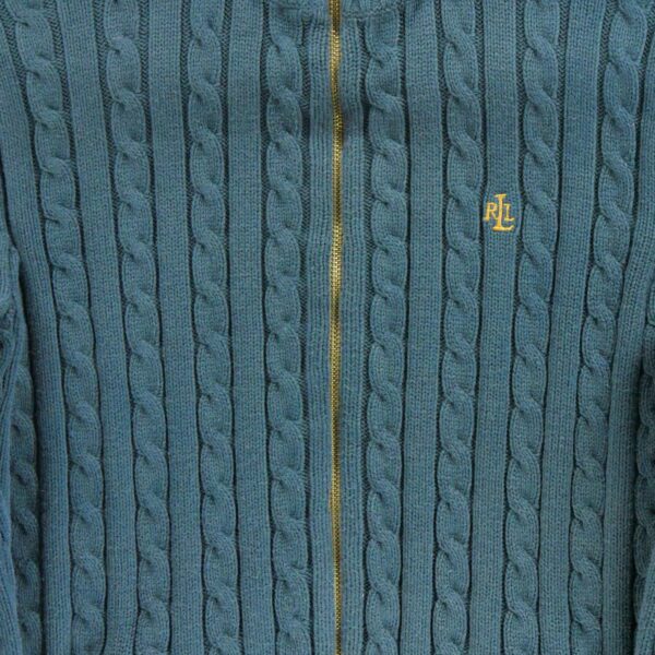 Gilet femme manches longues bleu Polo Ralph Lauren Col Montant