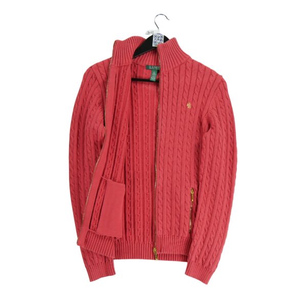 Gilet femme manches longues corail Polo Ralph Lauren Col Montant
