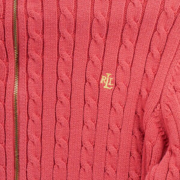 Gilet femme manches longues corail Polo Ralph Lauren Col Montant